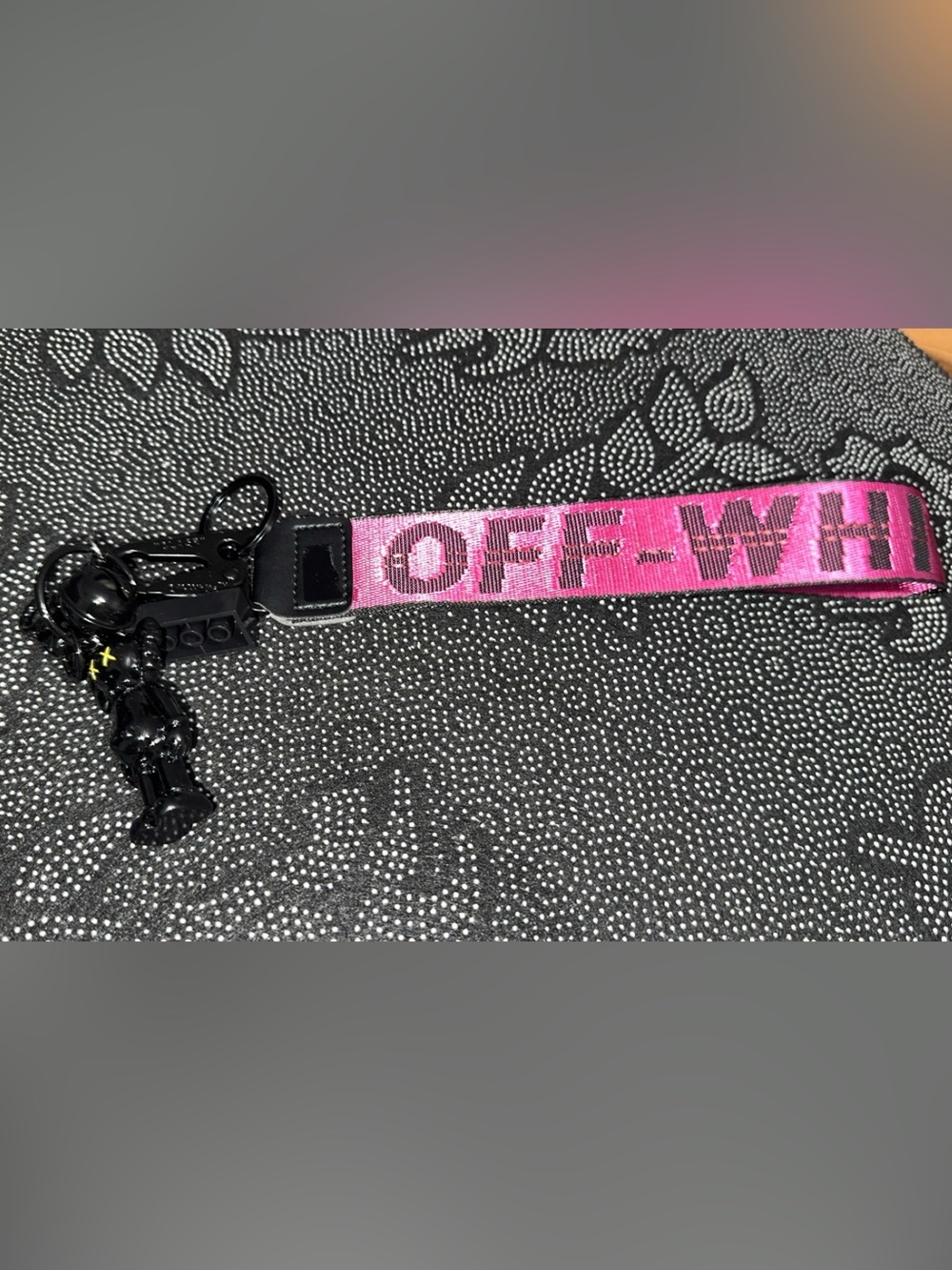 Off-White Hot Pink Branded Key Strap